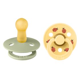 BIBS Pacifier Studio Colour Ladybug Latex Size 2 Sage Mix Nappar 2 st