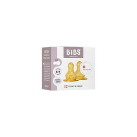 BIBS Baby Bottle Nipple Round Latex Fast Flow Flasknipplar 2 st