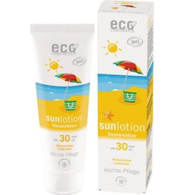 Eco Cosmetics Sollotion SPF 30 Aloe vera & Karanja Solskydd för kropp och ansikte 125 ml