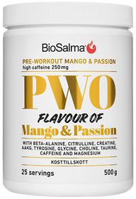 BioSalma PWO Mango & Passionsfrukt Pulver 500 st
