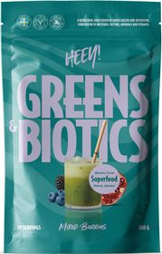 Heey! Greens & Biotics Superfood Mixade Bär Dagligt tillskott Pulver 300 g