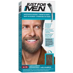 Just For Men Mustasch- & Skäggfärg Medium brun Skäggfärg på 5 min 14 g