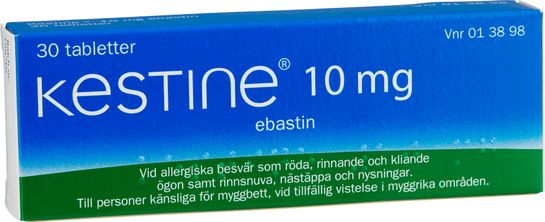 Kestine 10 mg Ebastin, filmdragerad tablett, 30 st