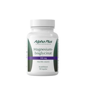 Alpha Plus Magnesiumbisglycinat 100 mg Kapslar 90 st