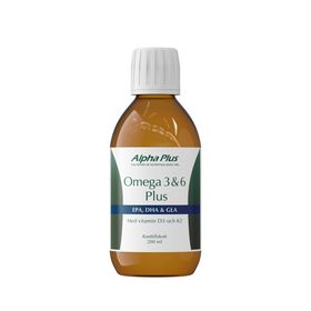 Alpha Plus Omega 3 & 6 Plus Flytande 200 ml