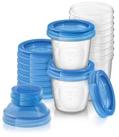 Avent Mjölkförvaringsmuggar 180 ml Bröstmjölkförvaring 10 st