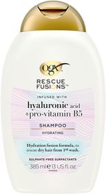 OGX Rescue Fusions Hyaluronic Acid Shampoo Schampo för torrt och skadat hår 385 ml