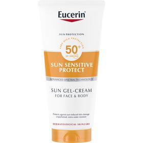 Eucerin SUN Sensitive Gel Cream SPF50+ Solskydd för ansikte och kropp 200 ml
