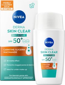 NIVEA Derma Skin Daily Uv Fluid SPF 50+ Ansiktskräm med solskydd 40 ml