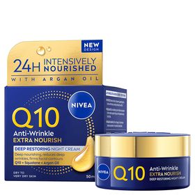 NIVEA Q10 Extra Nourish Night Cream Anti-age nattkräm 50 ml