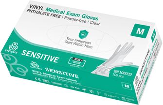 Evercare Handske Vinyl Sensitive M Vinylhandskar 100 st