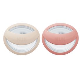 NUK Perfect Match Napp Beige/Red Storlek 0-6 Mån Nappar 2 st