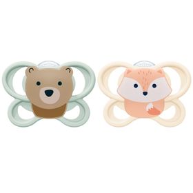 NUK Perfect Match Air Napp Fox/Bear Storlek 0-2 Mån Nappar 2 st