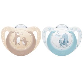 NUK First Choice Classic Napp Bear/Seahorse Storlek 0-6 Mån Nappar 2 st