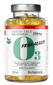 BioSalma Omega-3 Alg 250mg DHA Kapslar 132 st