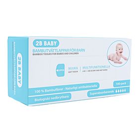 2B Baby Bambutvättlappar Tvättlappar 100 st