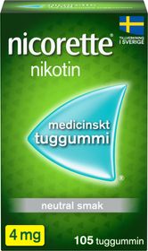 Nicorette 4 mg Nikotin, Medicinskt tuggummi, 105 styck
