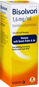 Bisolvon 1,6 mg/ml Bromhexin, oral lösning, 125 ml