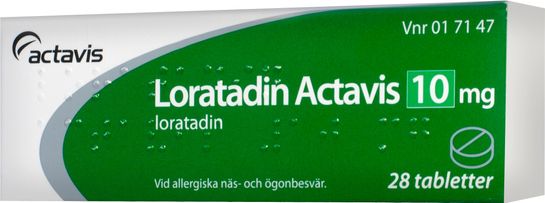 Loratadin Actavis 10 mg Loratadin, tablett, 28 st