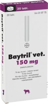 Baytril vet. Tablett 150 mg 20 styck