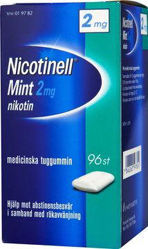 Nicotinell Mint Medicinskt nikotintuggummi, 2 mg, 96 st