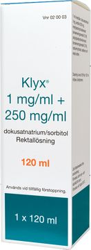 Klyx Rektallösning 1mg/ml+250mg/ml 120 milliliter
