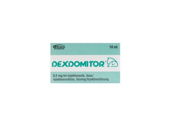 Dexdomitor 0,5 mg/ml Dexmedetomidin, Injektionsvätska, lösning, 10 milliliter