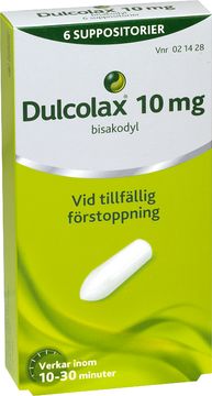 Dulcolax 10 mg Bisakodyl, suppositorium, 6 st