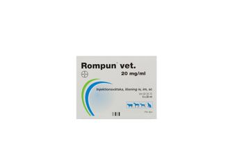 Rompun vet. 20 mg/ml Xylazin, Injektionsvätska, lösning, 5 x 25 milliliter