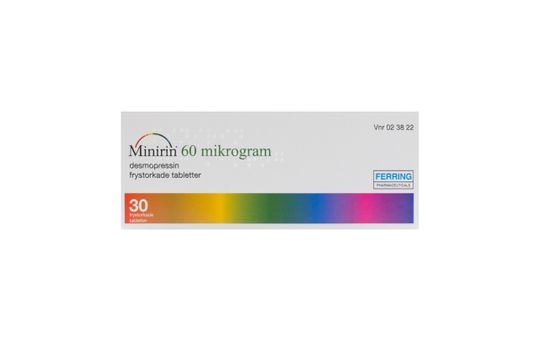 Minirin Frystorkad tablett 60 mikrogram Desmopressin 30 tablett(er)