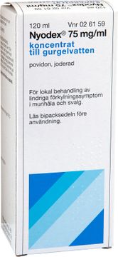Nyodex 75 mg/ml Joderad povidon, jodlösning, 120 ml