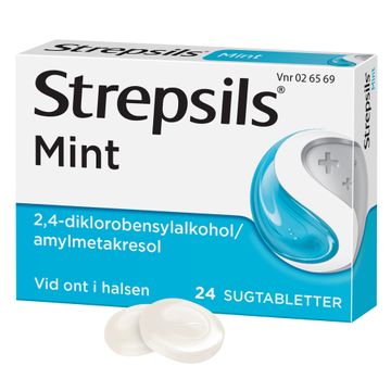 Strepsils Mint Diklorobensylalkohol/Amylmetakresol, sugtablett, 24 st