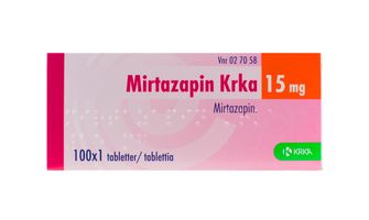 Mirtazapin Krka Filmdragerad tablett 15 mg Mirtazapin 100 x 1 tablett(er)