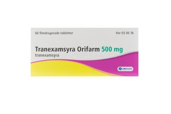 Tranexamsyra Orifarm 500 mg Tranexamsyra, Filmdragerad tablett, 60 styck