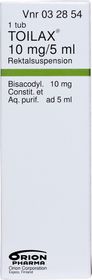 Toilax 10 mg/5 ml Bisakodyl, Rektalsuspension, 5 milliliter