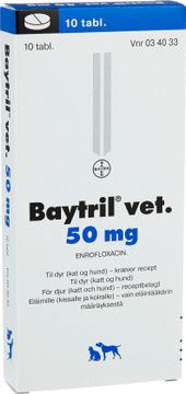 Baytril vet. Tablett 50 mg 10 styck