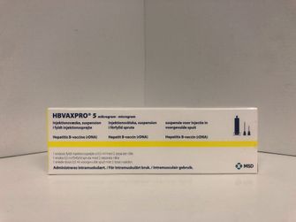 HBVAXPRO 5 mikrogram Vaccin mot hepatit B, renat antigen, Injektionsvätska, suspension, förfylld spruta, 1 x 0.5 milliliter