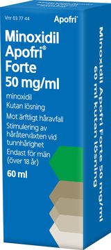 Minoxidil Apofri Forte Kutan lösning 50 mg/ml Minoxidil 60 milliliter