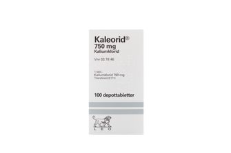 Kaleorid 750 mg Kaliumklorid, Depottablett, 100 tablett(er)
