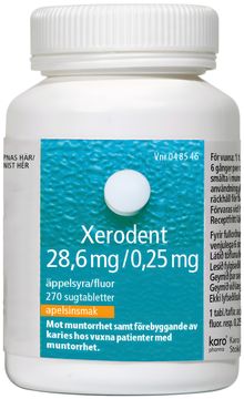 Xerodent Sugtablett 28,6 mg/0,25 mg Kombinationer 270 styck