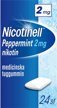 Nicotinell Peppermint 2 mg Medicinskt nikotintuggummi, 24 st