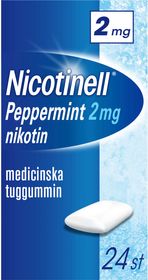Nicotinell Peppermint 2 mg Nikotin, Medicinskt tuggummi, 24 styck