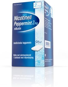 Nicotinell Peppermint 2 mg Medicinskt nikotintuggummi, 96 st