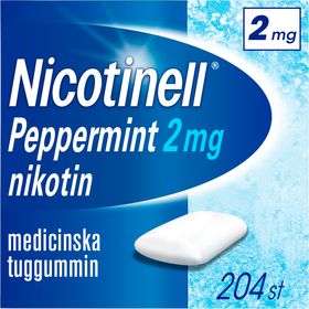 Nicotinell Peppermint 2 mg Nikotin, Medicinskt tuggummi, 204 styck