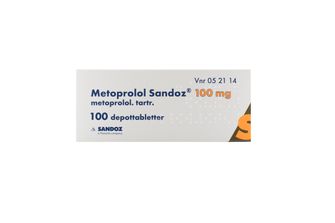 Metoprolol Sandoz Depottablett 100 mg Metoprolol 100 styck
