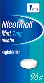 Nicotinell Mint 1 mg Nikotin, Komprimerad sugtablett, 96 styck