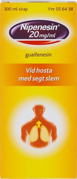 Nipenesin 20 mg/ml Guaifenesin, sirap, 300 ml