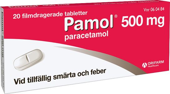 Pamol 500 mg Paracetamol, Filmdragerad tablett, 20 st