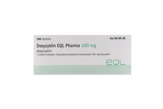 Doxycyklin EQL Pharma 100 mg Doxycyklin, Tablett, 100 tablett(er)