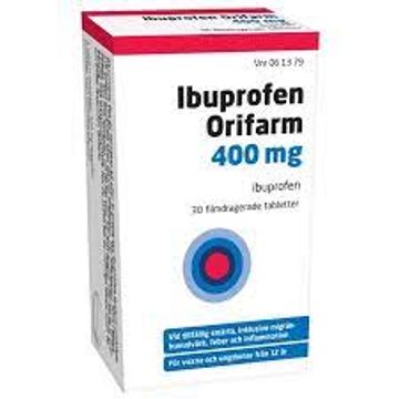 Ibuprofen Orifarm 400 mg Ibuprofen, filmdragerad tablett, 30 st